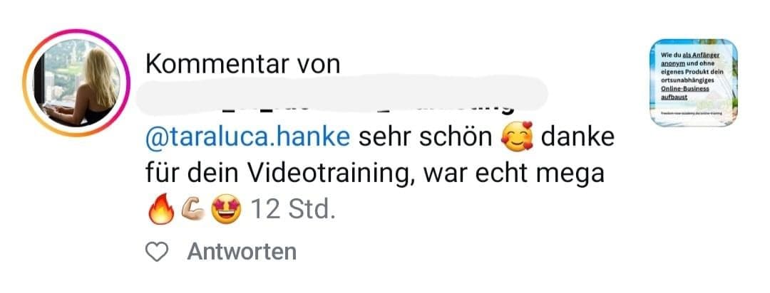 Instagram-Feedback zum Training