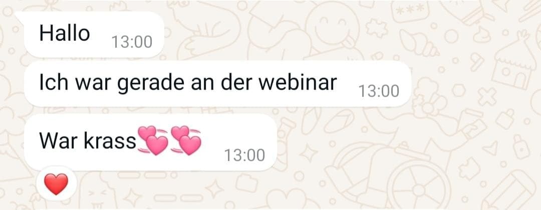 WhatsApp-Feedback zum Training